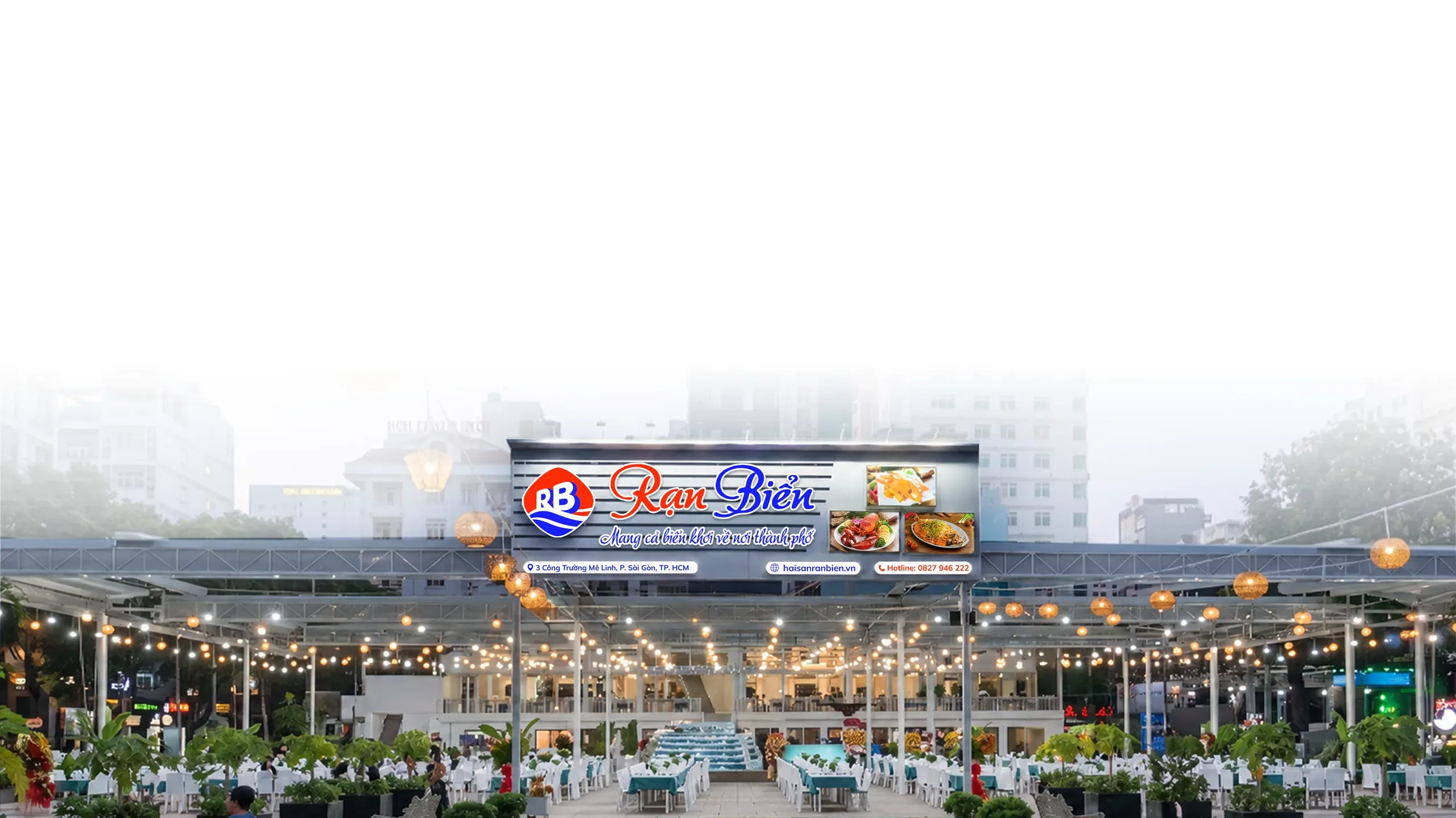 Mặt tiền nhà hàng Hải Sản Rạn Biển