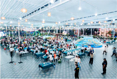 Toàn cảnh khu sân vườn Rạn Biển
