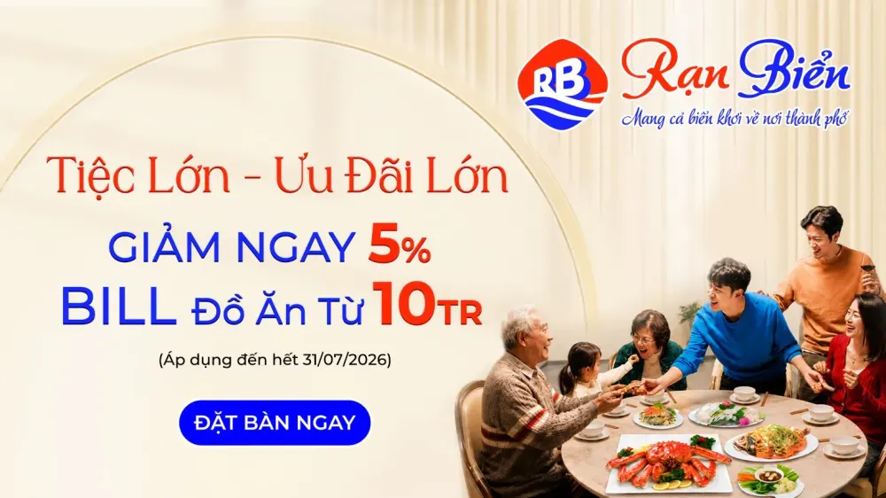 Tiệc hè ưu đãi cực đã – Giảm 5% bill đồ ăn từ 10 triệu đồng